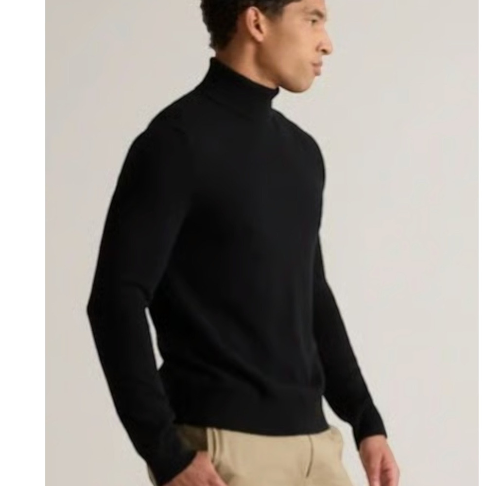 New Quince  Wm's 100% Mongolian Cashmere Polo Sweater Minimalist Black X S #87